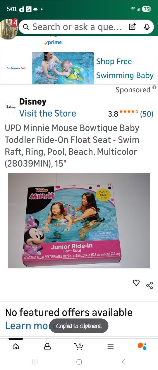 Assorted minnie mouse floats