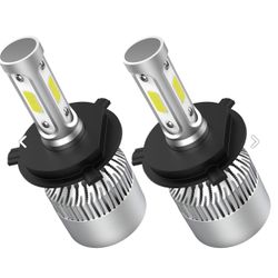 BRAND NEW IN BOX Crownova 9003/HB2/H4 Led Headlight Bulb Hi/Lo Beam, S2 Series Flip COB Chips, 3600lm 6500k Cool Daylight Perfect H4 LED Headlights