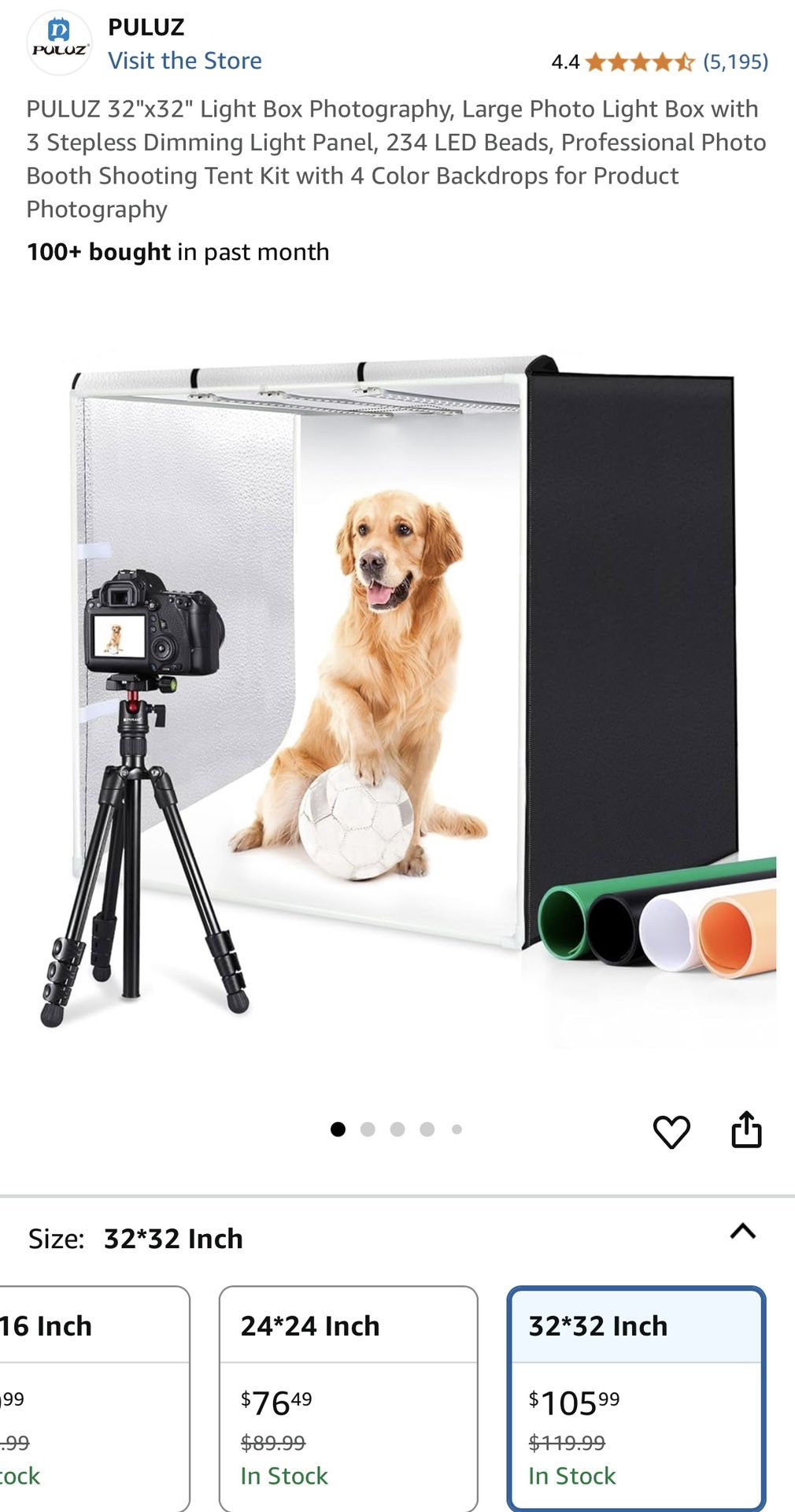 Large Photography Box With Lights (NEW)