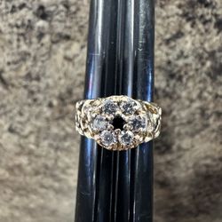 14k Nugget Flower Ring Size 8.5