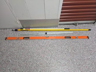 Johnson 6 foot Level drywall Ruler square and Extension Pole Set