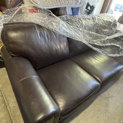 Brown Leather Couch