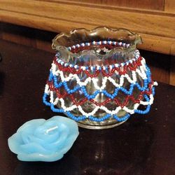 Beaded Candle Votive 