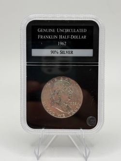1962 UNC Franklin Half Dollar - 90% Silver - PCS
