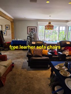 Free leather sofa chairs