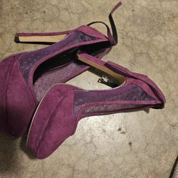 Call It Spring Size 7 Puprle Heels
