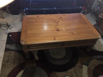 Solid wood center table