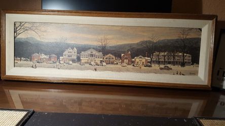 Norman Rockwell painting on canvas