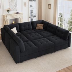 HONBAY Modular Sectional Sleeper Sofa with Storage