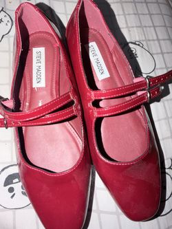 Steve Madden Red Patent Mary Jane Flats