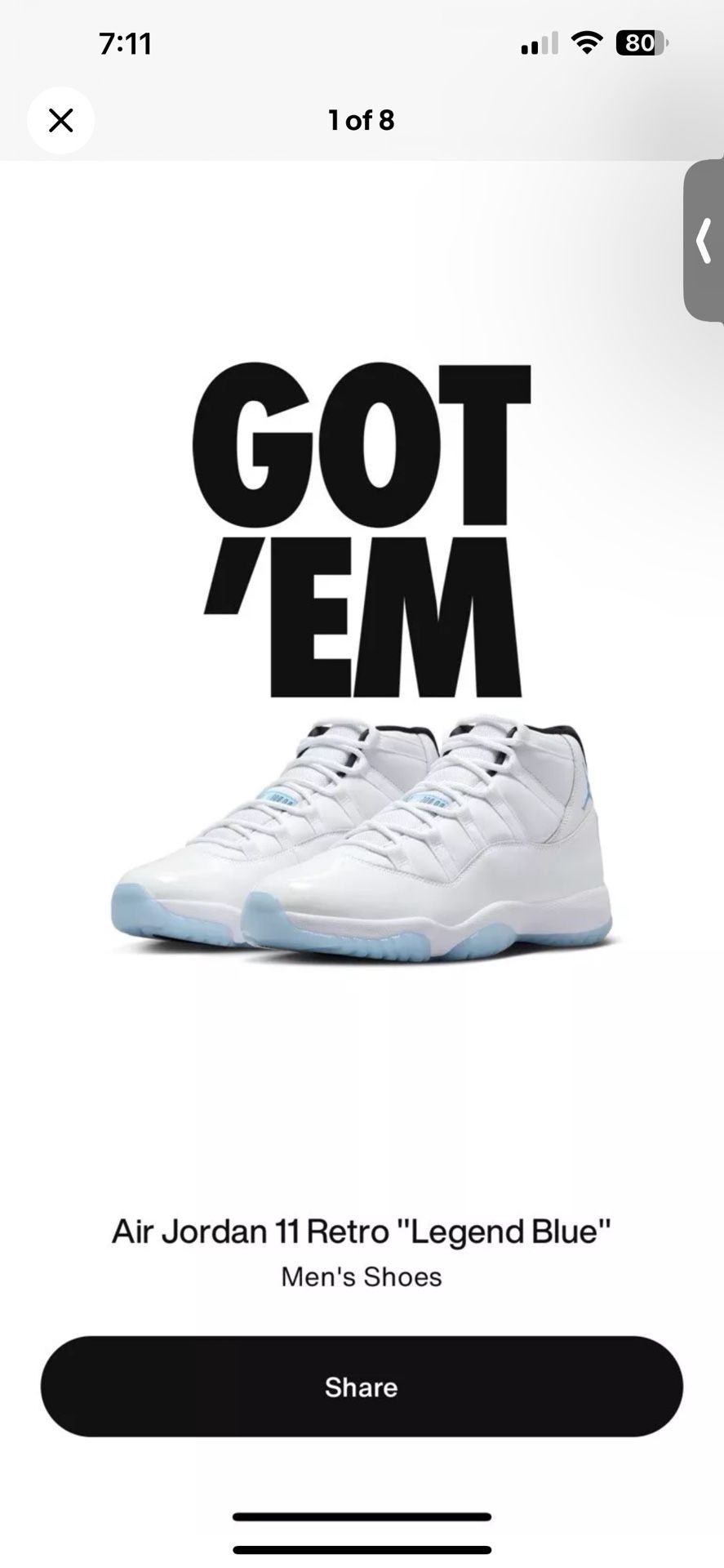 BRAND NEW - Air Jordan 11 Retro Legend Blue 2024 CT8012-104 - Size 13
