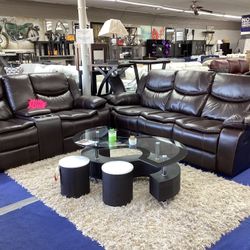 Brown Recliner Sofa And Loveseat 