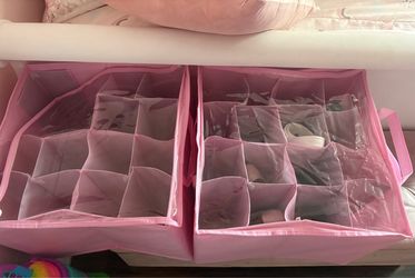 Pink Shoe Storage Organizer