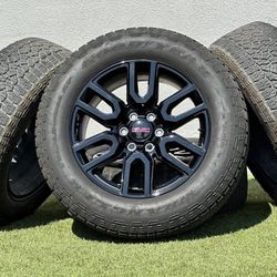 NEW Black 20” wheels GMC Sierra AT4 rims Yukon Tires Tahoe Chevy Silverado Suburban 6x5.5 A/T Escalade