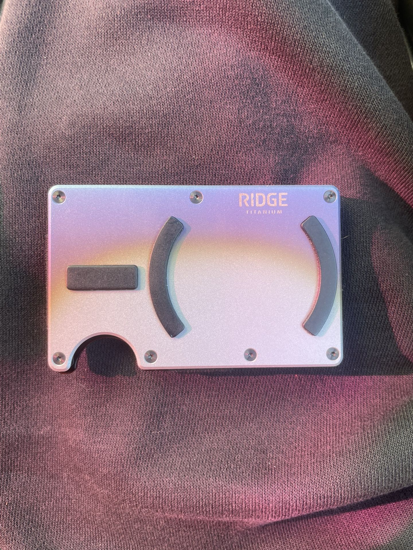 RIDGE BURNT TITANIUM WALLET