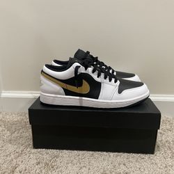 Jordan 1 Low "Gold Swoosh"
