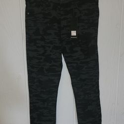  Black Camo Distressed Men's Jeans