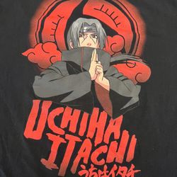 Uchiha Itachi Naruto Shipudden Black Men’s XL T-Shirt