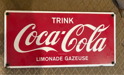 Vintage German and French Coca-Cola sign 1950-60s