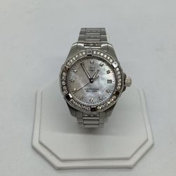 TAG HEUER AQUARACER DIAMOND WATCH, LUXURY JEWERLY NECKLACES RINGS CHAINS PURSES AND MORE