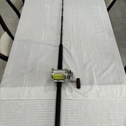 Fin-nor Ahab 30 on Quantum 40-100lb Rod