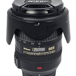 Near MINT Nikon AF-S 18-200mm f/3.5-5.6 G ED DX Nikkor Lens for DSLR Digital Camera - Caps & Filter