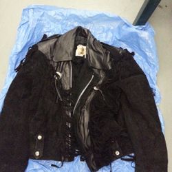 Suede  Fringe Javket