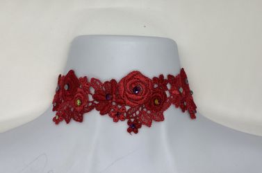 Sexy Red Lace Choker