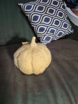 Decorative Felt Pumpkin with Gold Stem