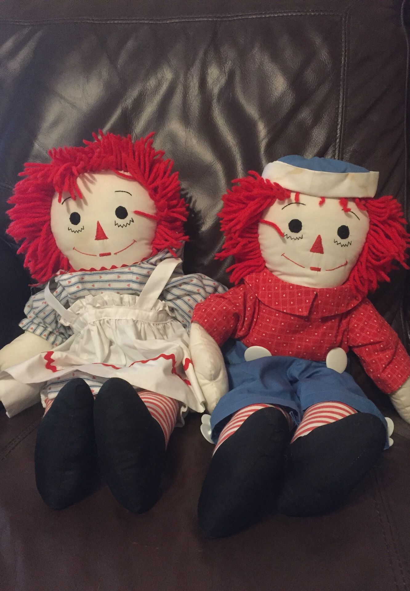 Raggedy Anne and Andy Dolls - 18” inch tall