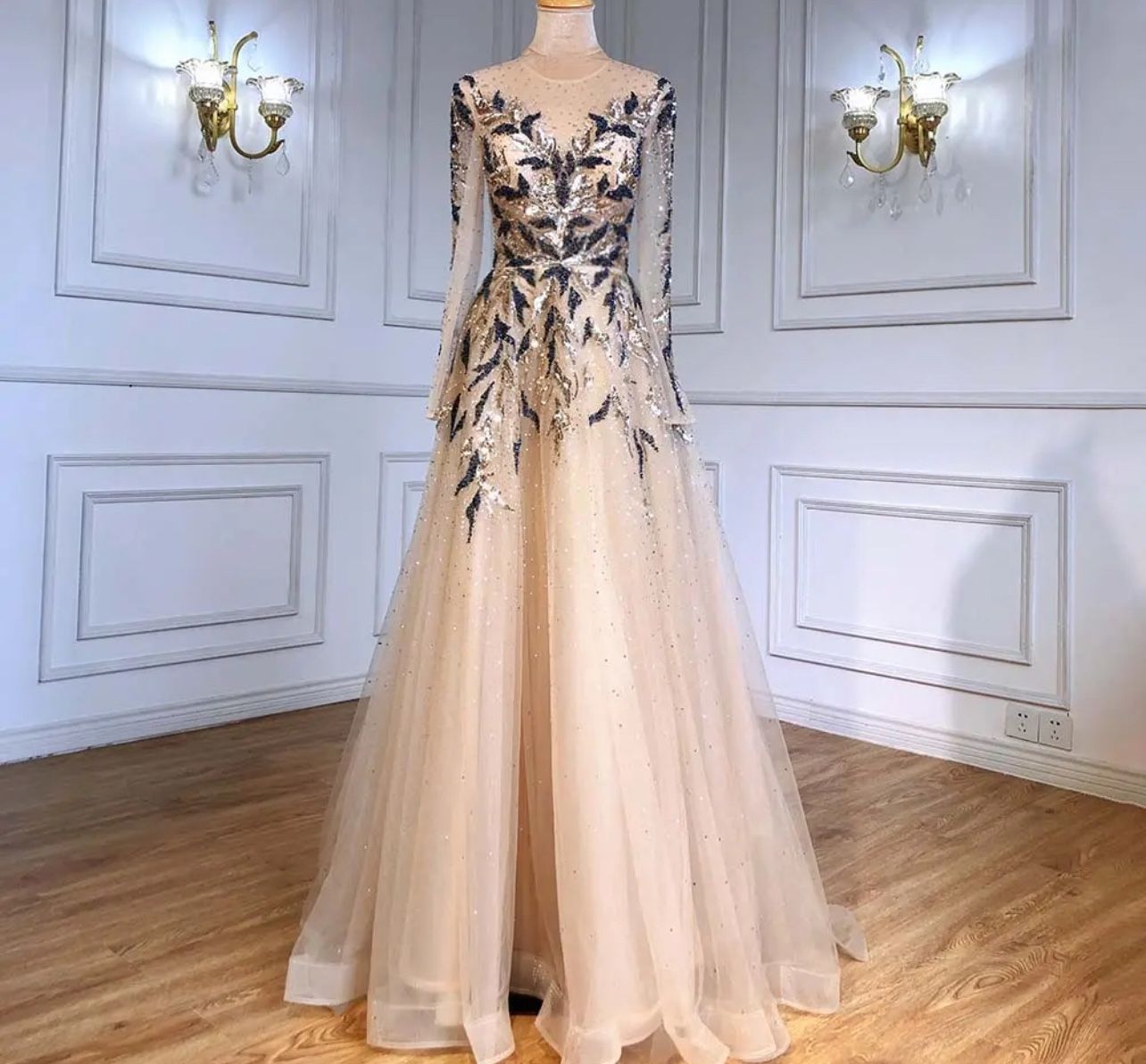 Nude Color A-Line Dress