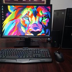 Hp Pavilion desktop Computer Windows 10. Good Working Condition.  AMD Athlon (tm) ll x 4630 processor.  4 gb Ram. monitor 23  inches.   speakers inclu