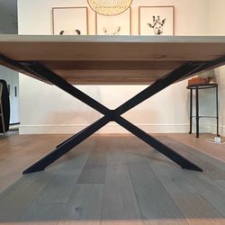 Custom handcrafted steel table legs