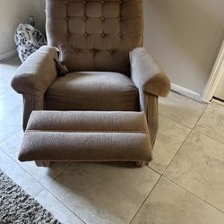 Recliner and Console Table and Mirror