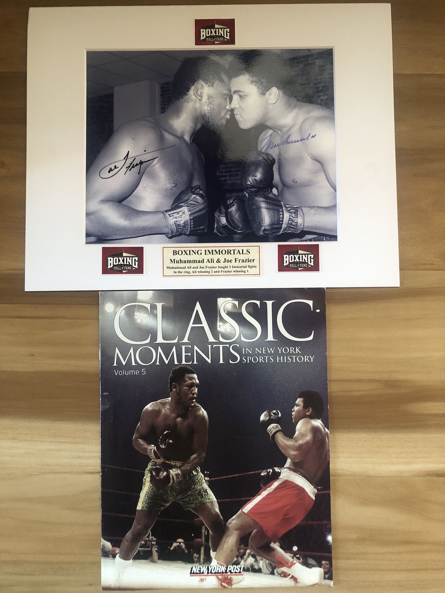 Muhammad Ali & Joe Frazier Signature Photo-Storage Find-I Cannot Guarantee-11x14-NO COA!