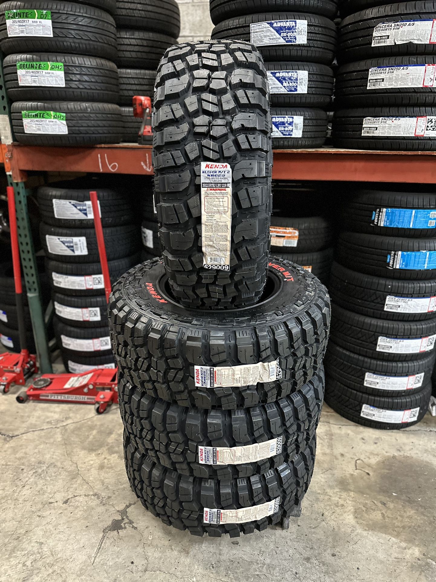 New Set Of (4) 35x12.50R17 Kenda Klever MT2 Mud Terrain Tires Red Letters!!