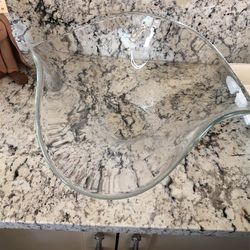 Large Curvy Glass Fruits Bowl 
