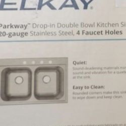 Elkay Double Bowl Kitchen Sink 