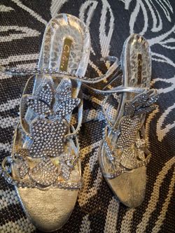 vintage Y2K rhinestone-embellished heels by Celeste