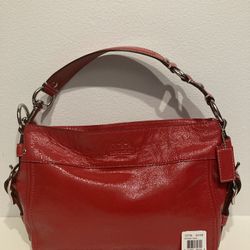 Coach Patent Leather Zoe Shoulder Bag