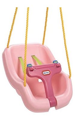 Pink baby swing