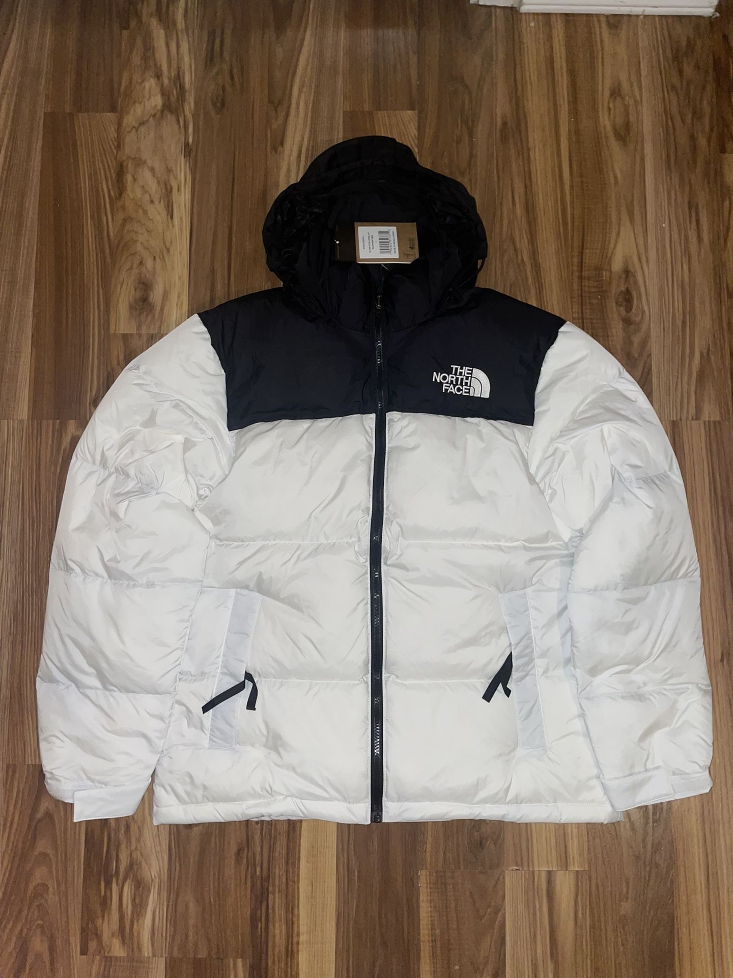 North Face Puffer Jacket White/Black