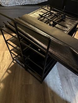 Black 5 tier shoe rack