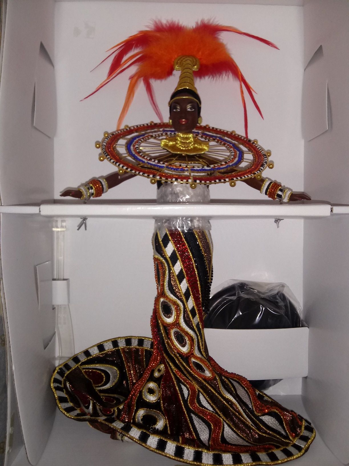 Authentic Mattel fantasy goddess of Africa Barbie never used. Original packaging. Cert of authenticity collectable