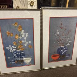 Pair of Stunning Large Asian Themed Prints