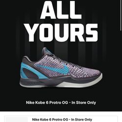 Nike Kobe 6 Protro OG Hollywood 3D sz9.5 Men Meet Me Up Footlocker On State St. Tomorrow