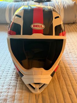 BELL NEW Helmet, MX-9 MIPS, Full Face, Gloss Marauder White/Black/Red Graphic SIZE L/ XL