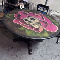 Wooden Hand stained kitchen Table