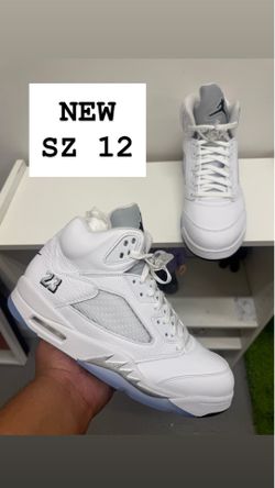 NEW Air Jordan 5 White Metallic SZ 12