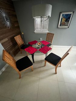 Dining tables and four chairs